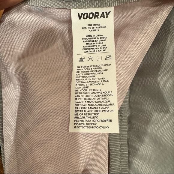 VOORAY Stride Cinch Backpack Pink Gray Lightweight Backpack Bag - Picture 14 of 15